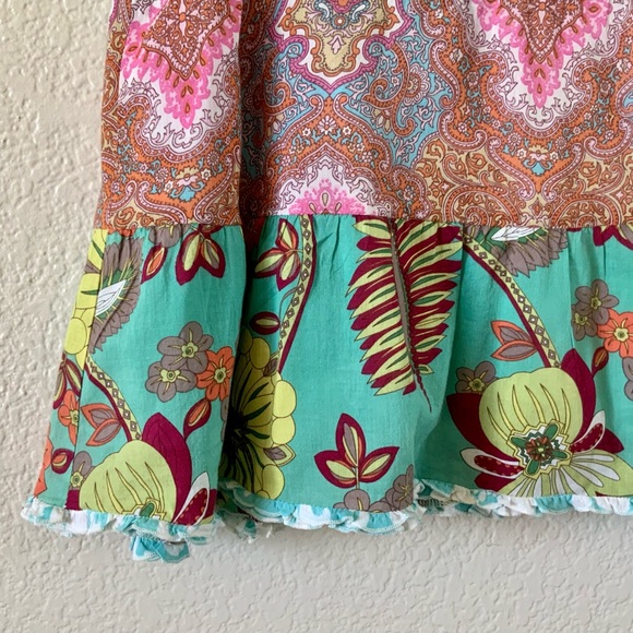 RAMPAGE Floral Boho Beach Skirt Sz 9 - Picture 2 of 3